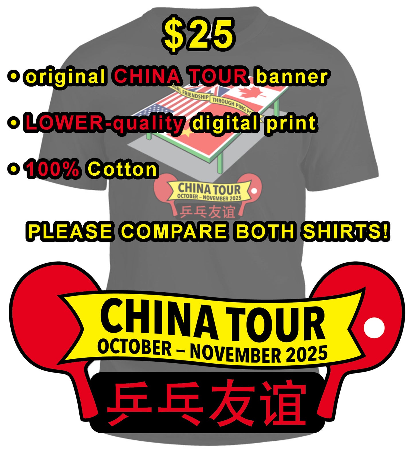 Original "CHINA TOUR" T-shirt